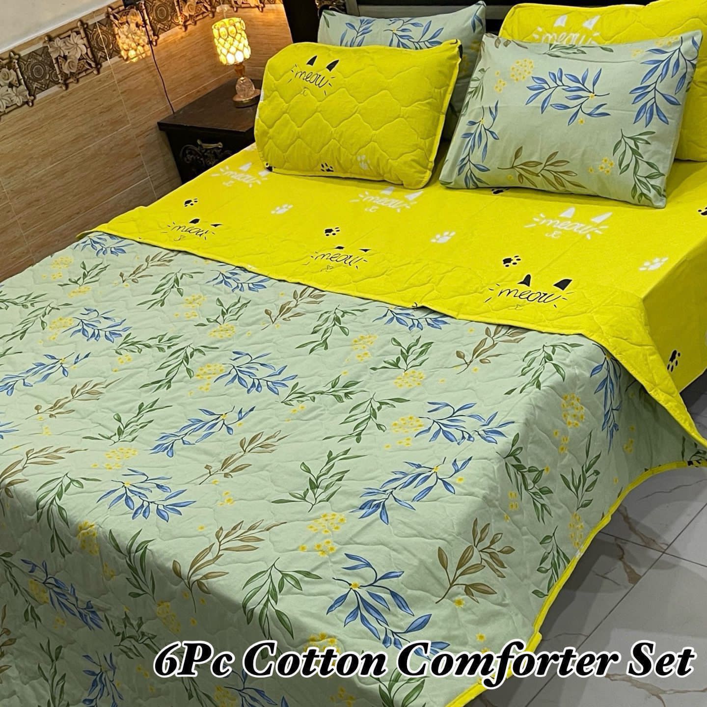 6Pc Cotton Comforter Set