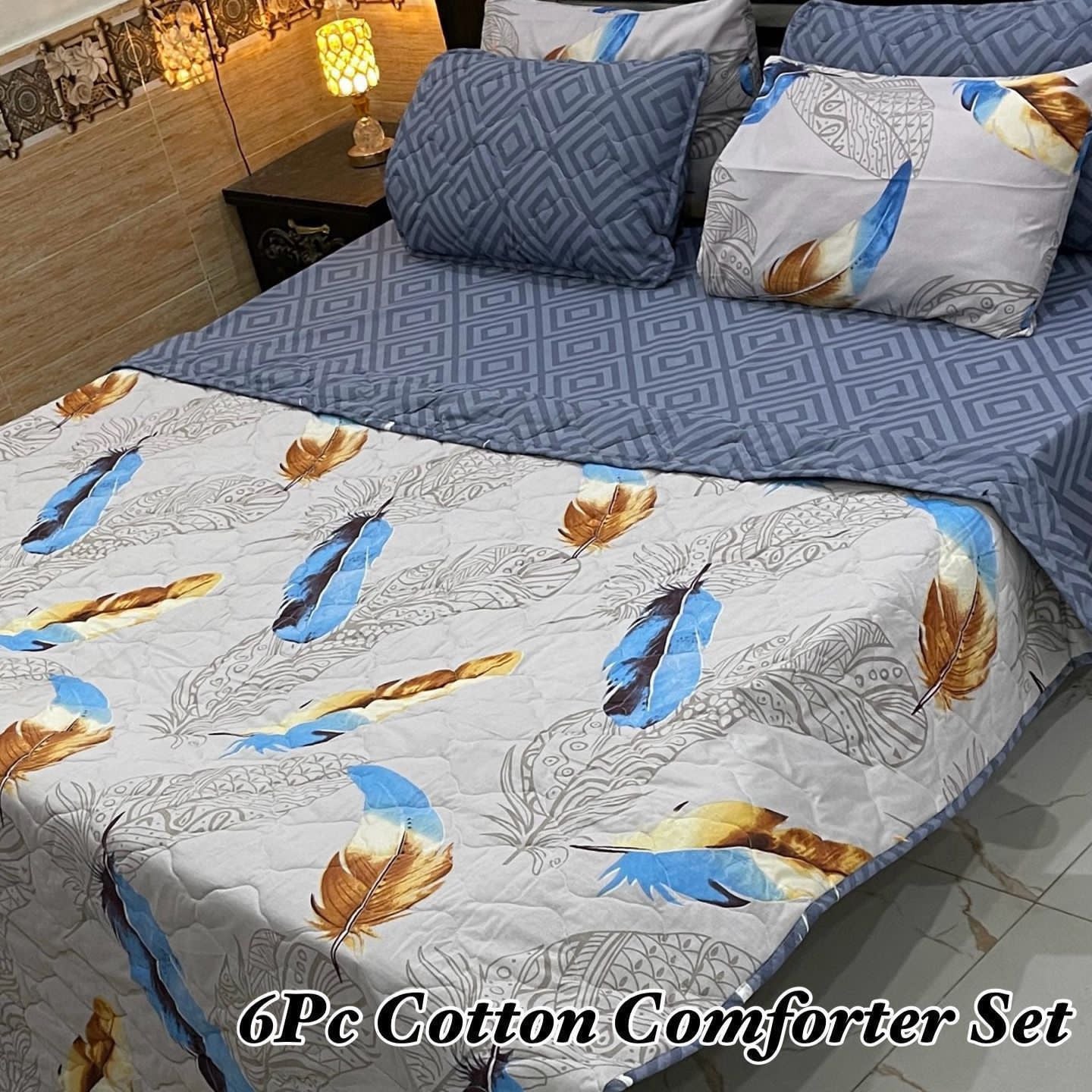 6Pc Cotton Comforter Set