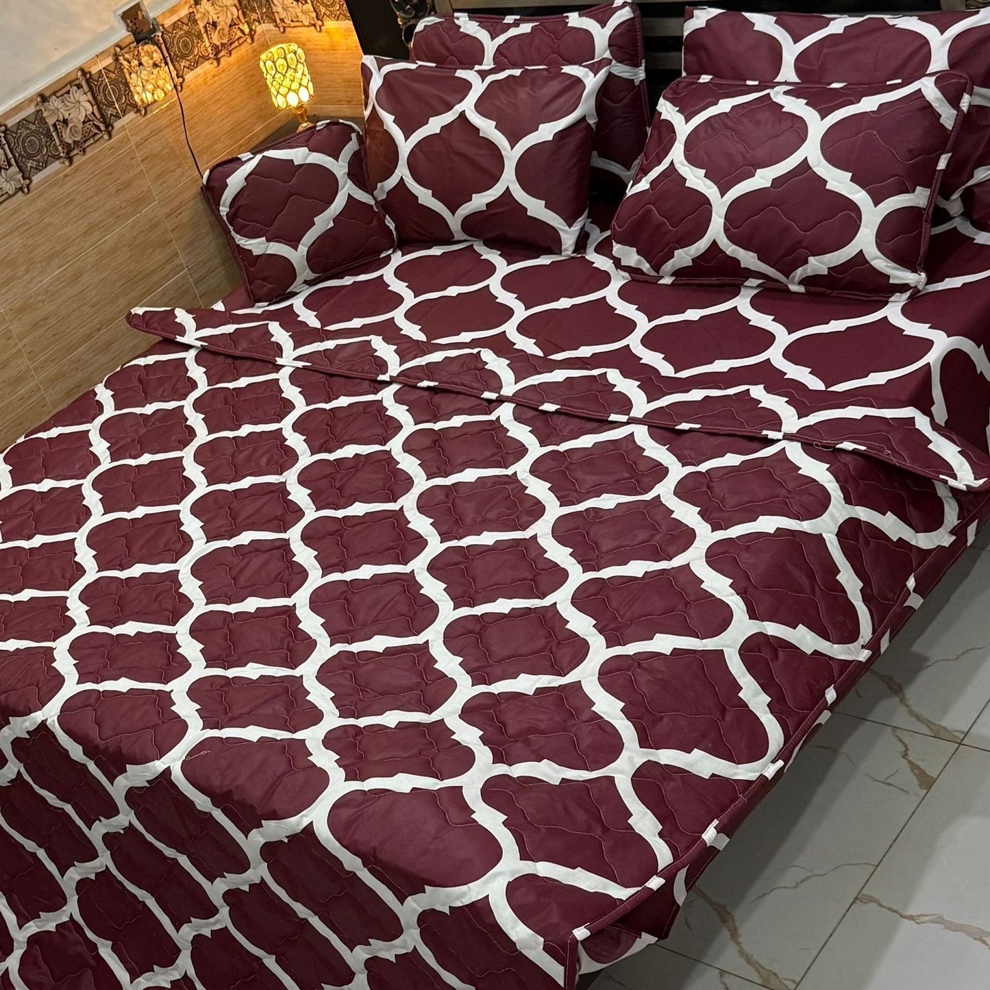7Pcs Printed Comforter Set