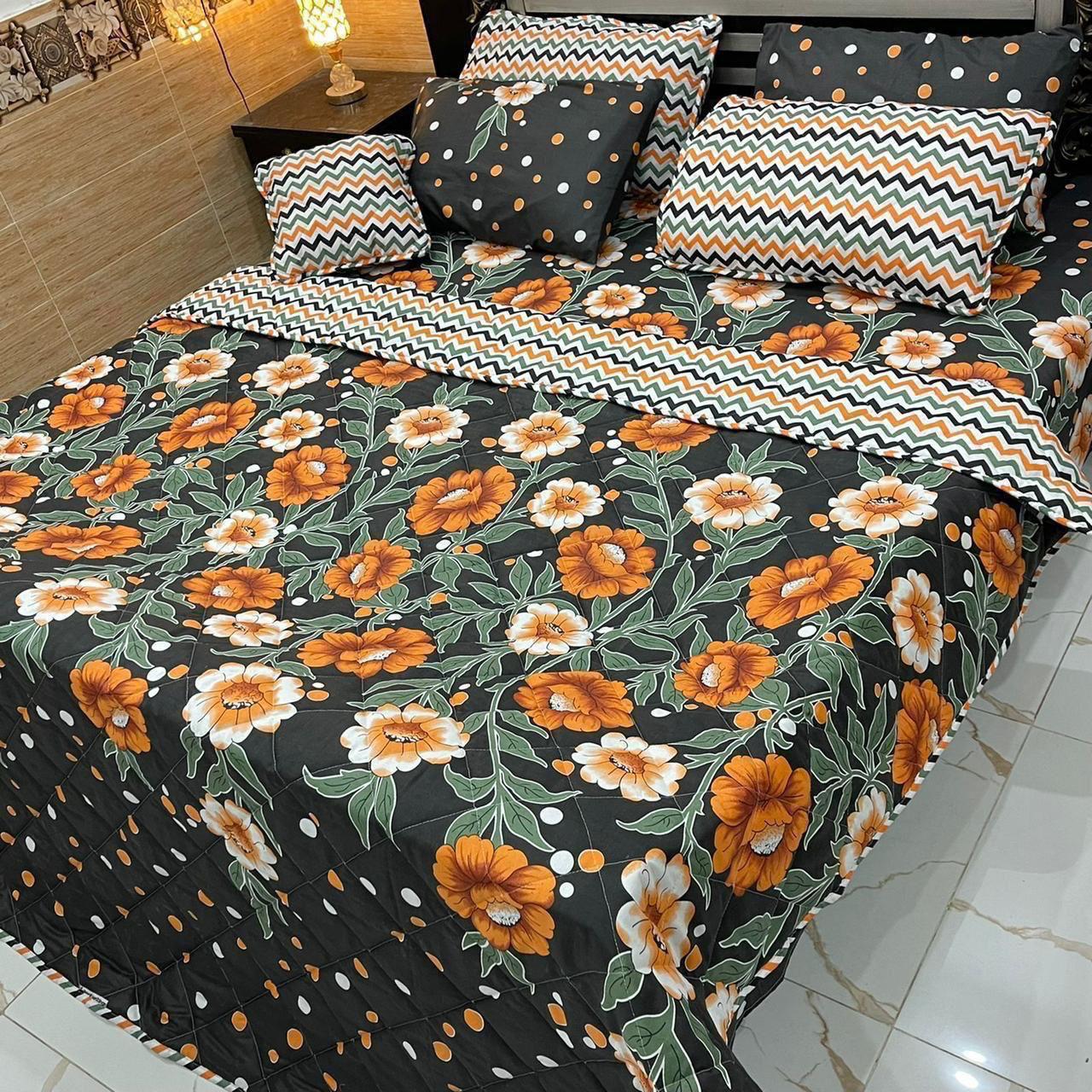 7Pcs Printed Comforter Set
