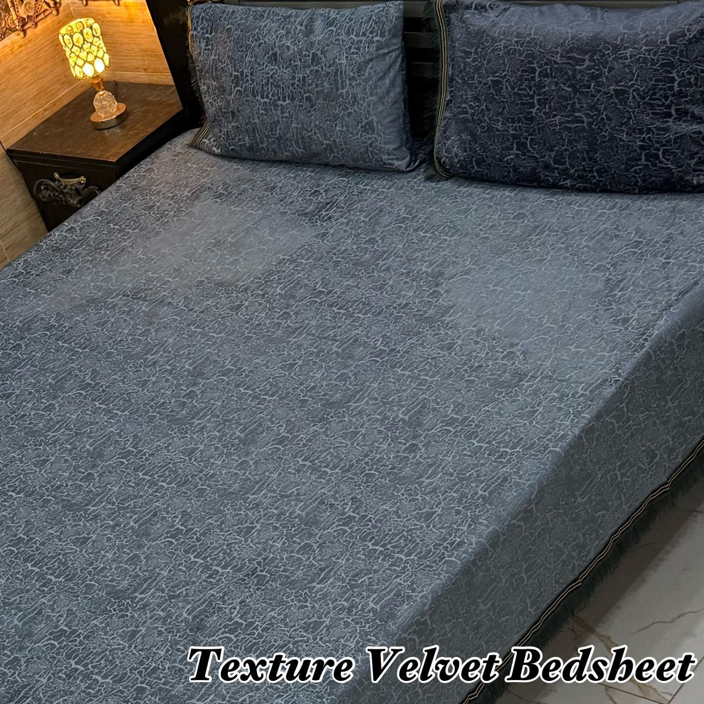 3PC Texture Velvet Bedsheet