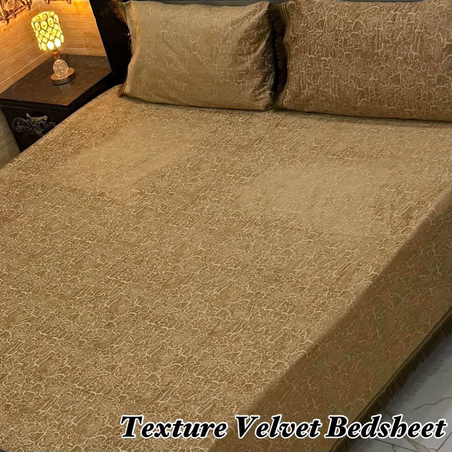 3PC Texture Velvet Bedsheet