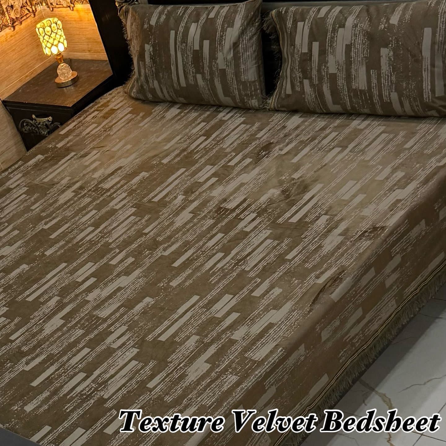 3PC Texture Velvet Bedsheet
