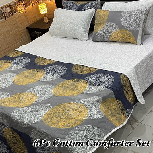 6Pc Cotton Comforter Set