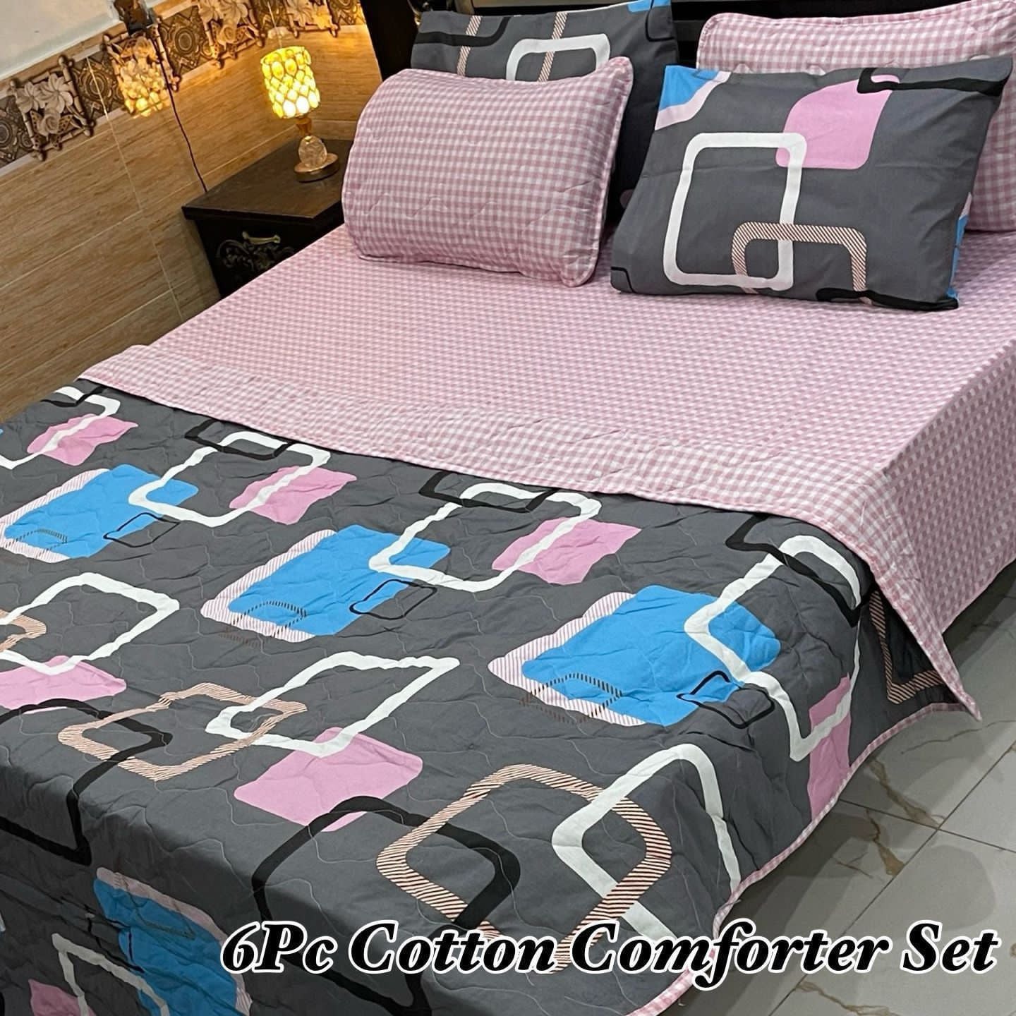 6Pc Cotton Comforter Set