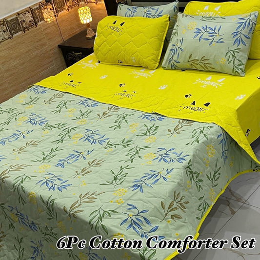 6Pc Cotton Comforter Set