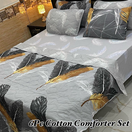 6Pc Cotton Comforter Set