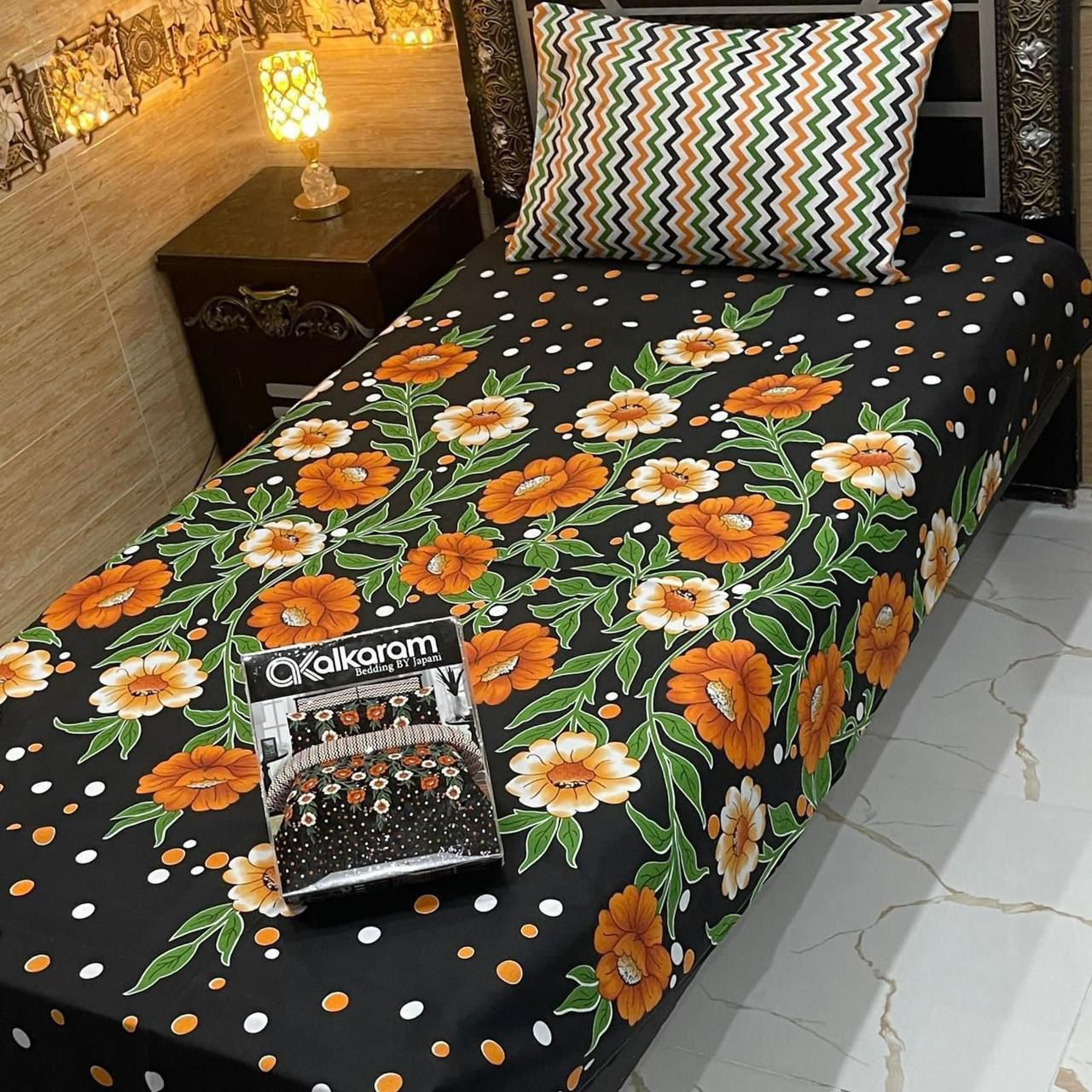 4Pc Mix Cotton Single Pair Bedsheets