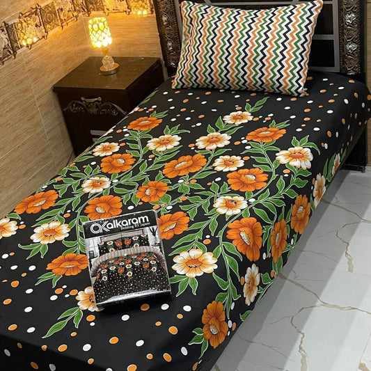 4Pc Mix Cotton Single Pair Bedsheets