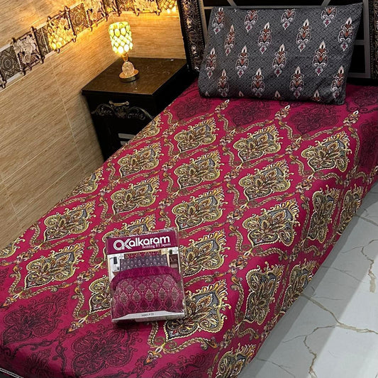 4Pc Mix Cotton Single Pair Bedsheets