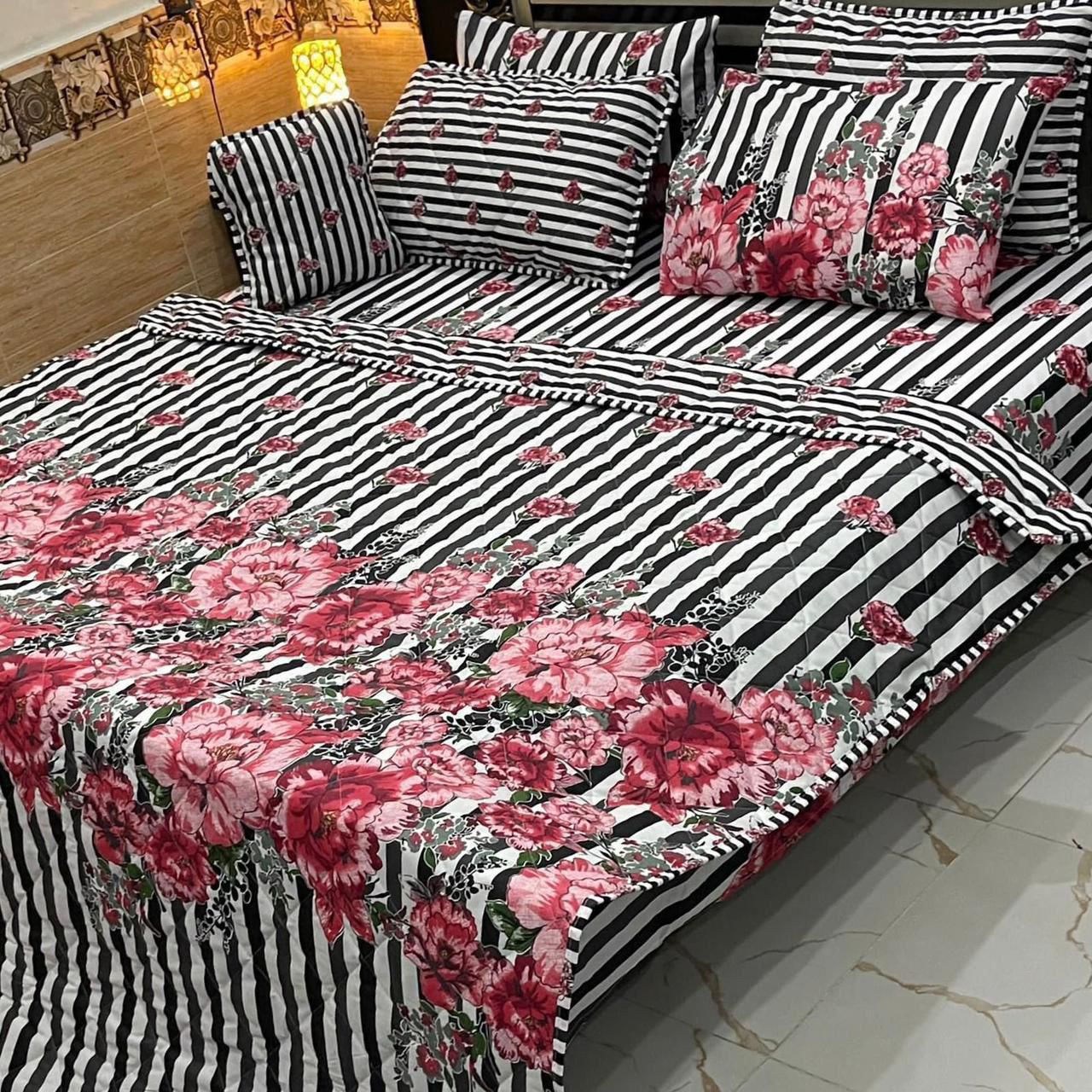 7Pcs Printed Comforter Set