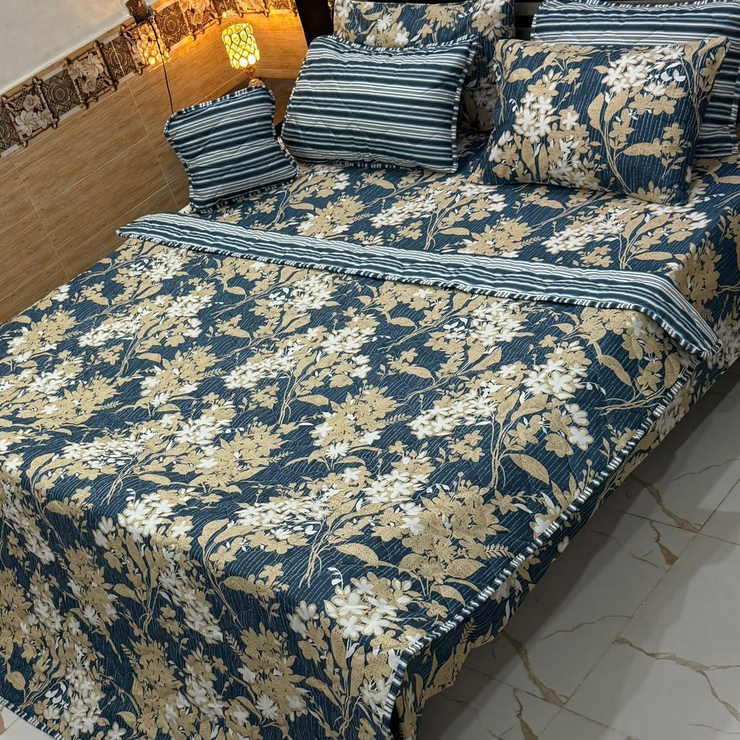 7Pcs Printed Comforter Set