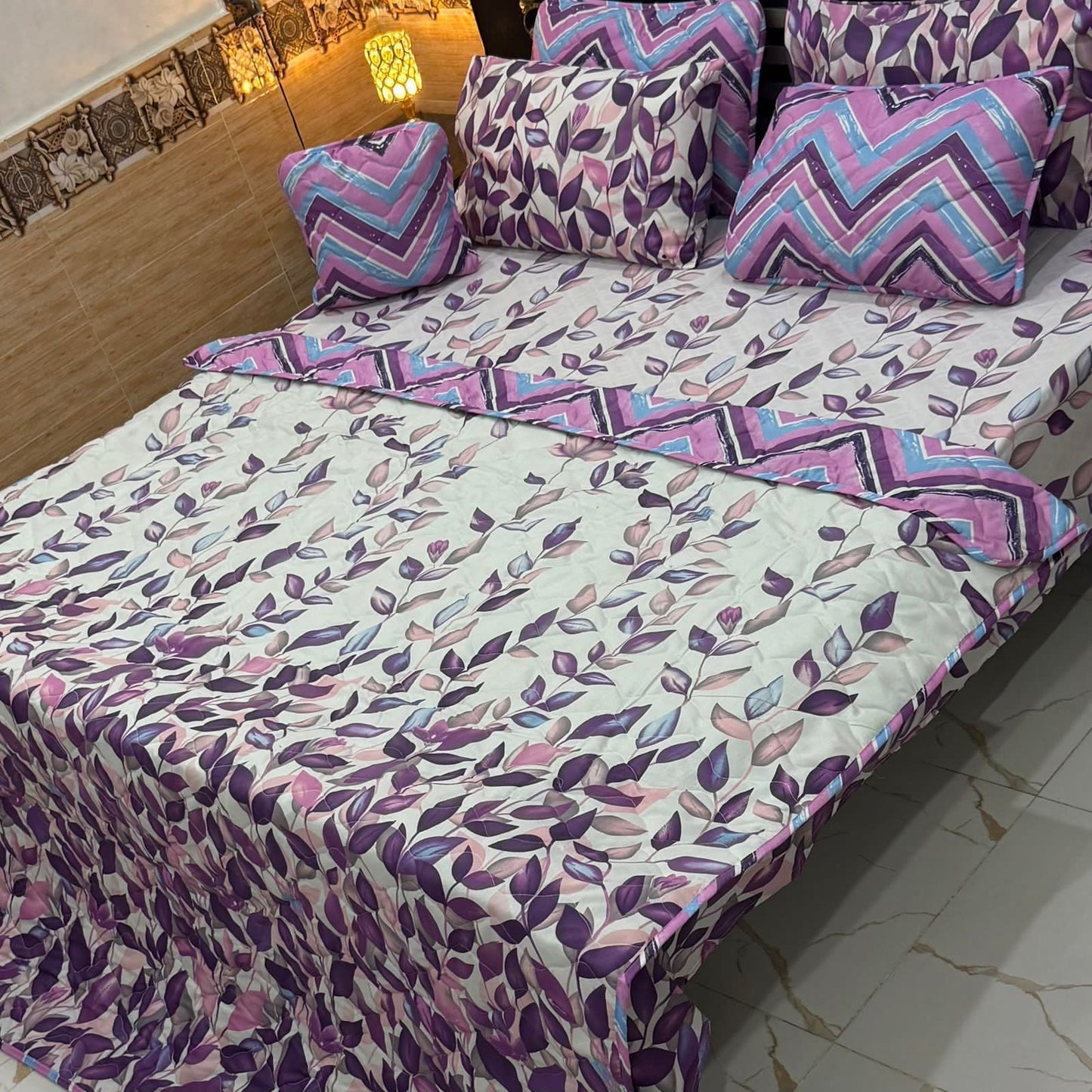 7Pcs Printed Comforter Set