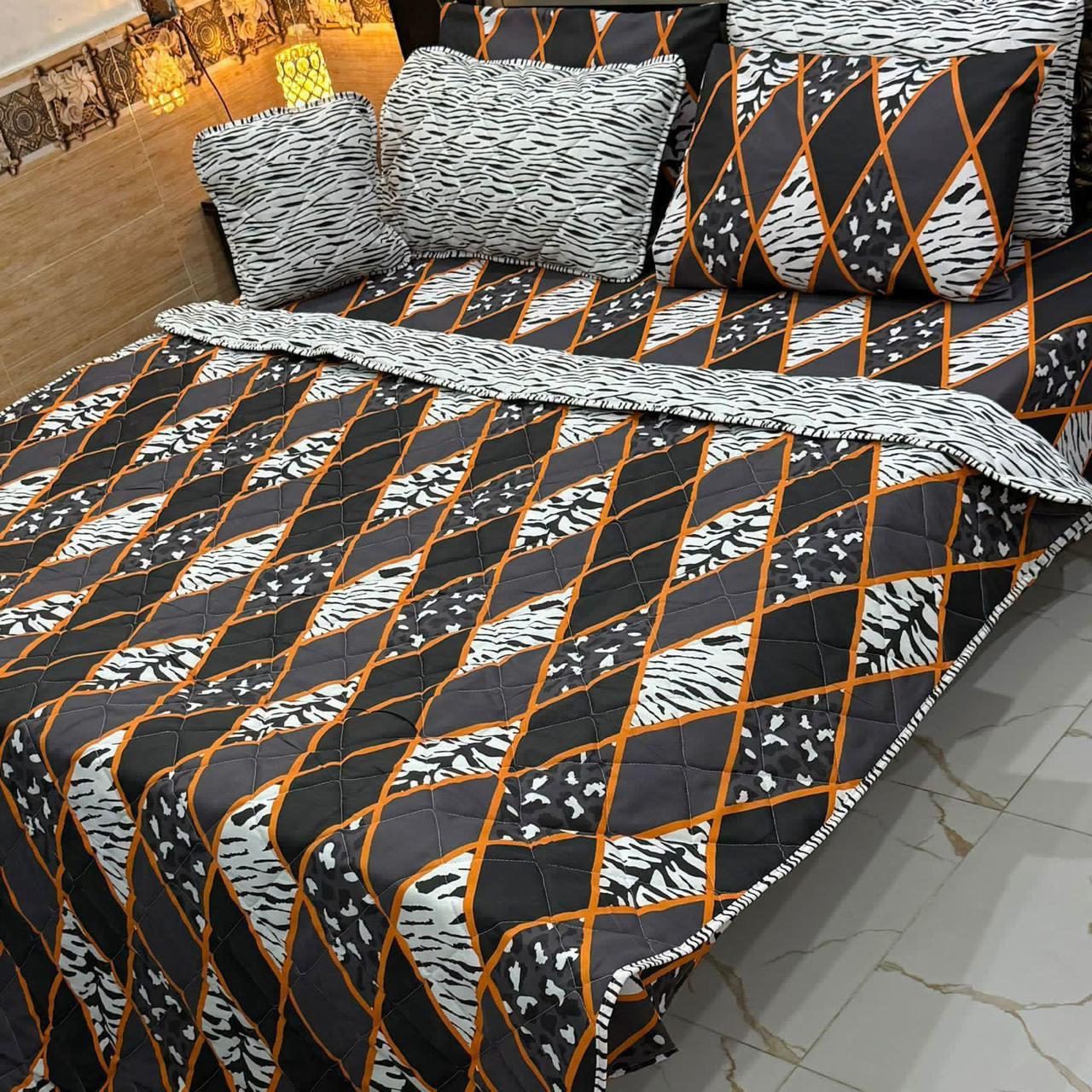 7Pcs Printed Comforter Set