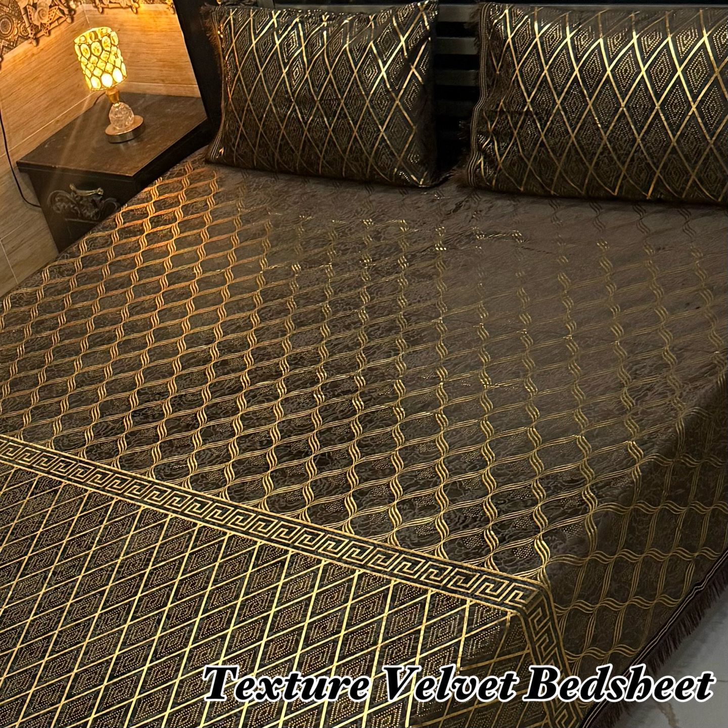 3PC Texture Velvet Bedsheet