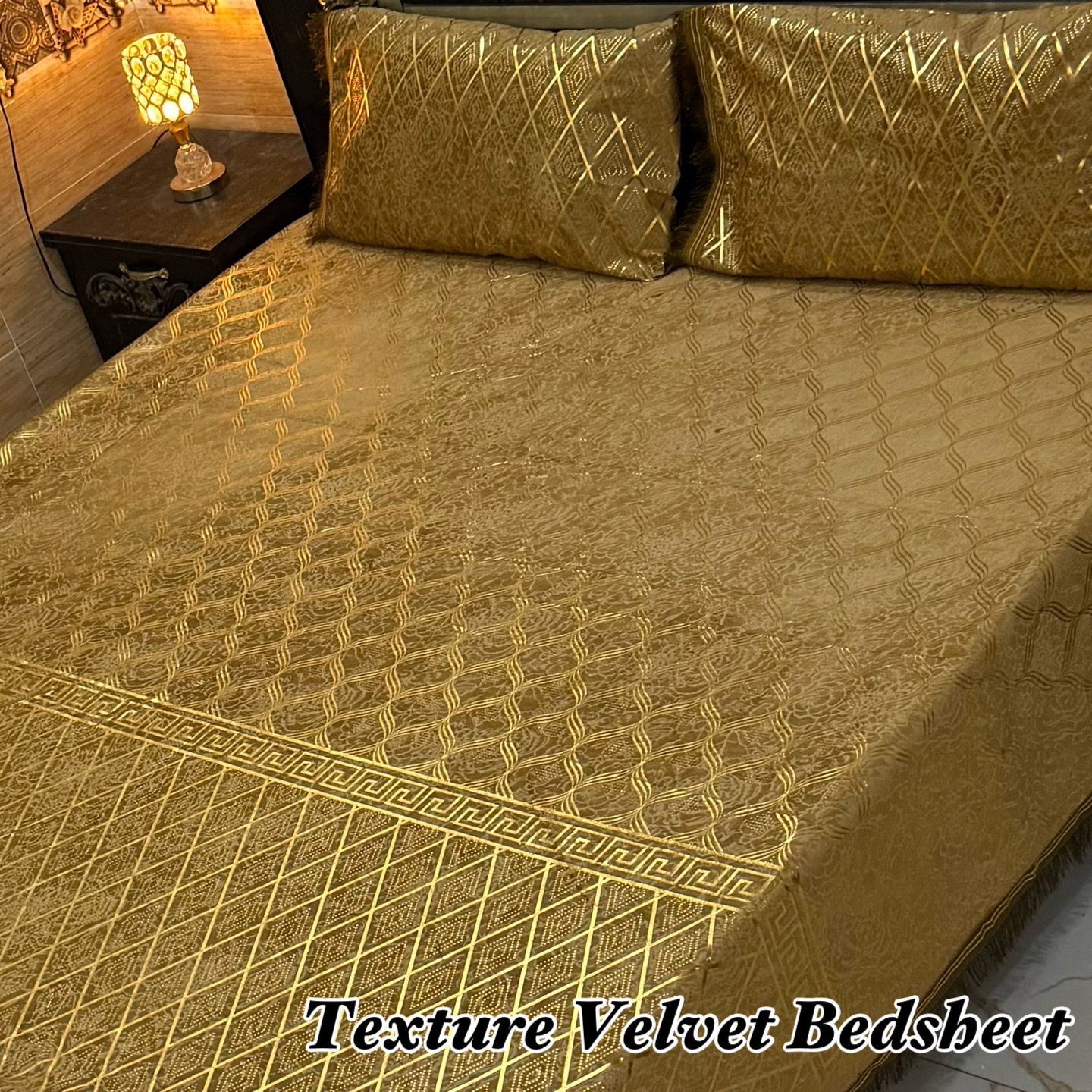 3PC Texture Velvet Bedsheet