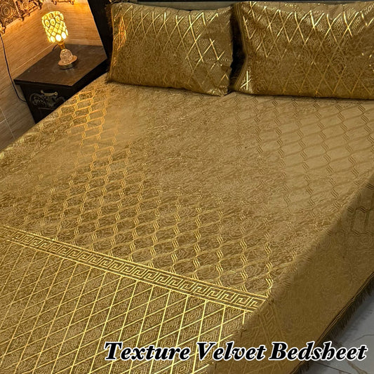 3PC Texture Velvet Bedsheet