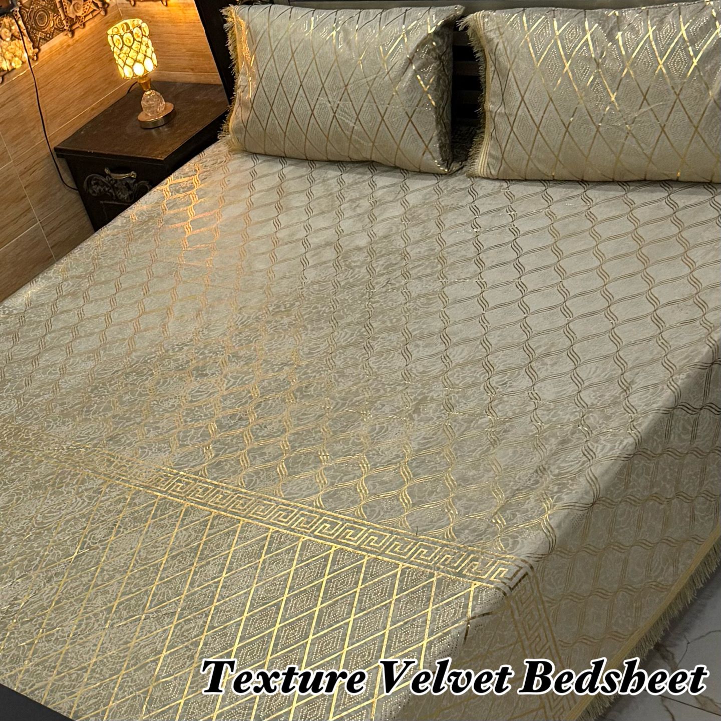 3PC Texture Velvet Bedsheet