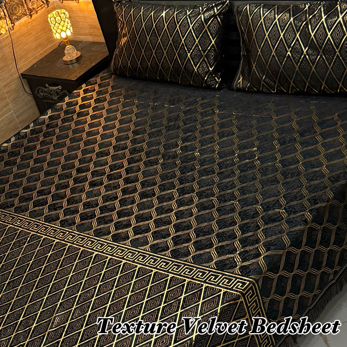 3PC Texture Velvet Bedsheet