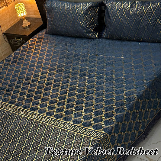 3PC Texture Velvet Bedsheet