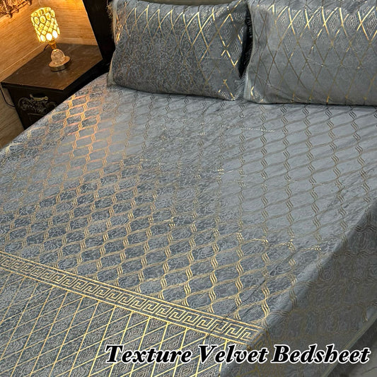 3PC Texture Velvet Bedsheet