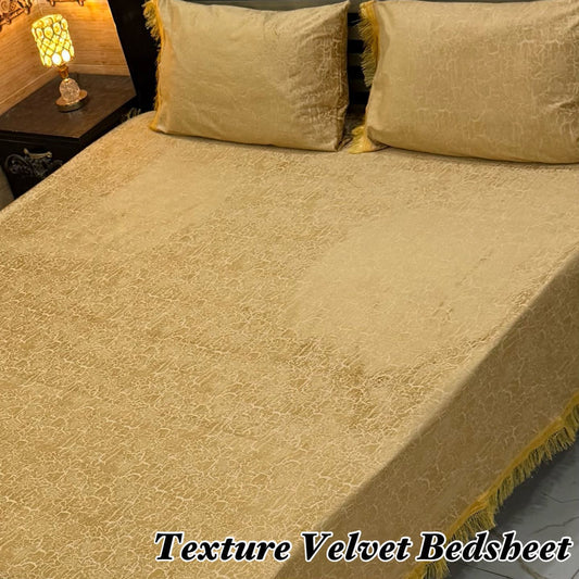 3PC Texture Velvet Bedsheet